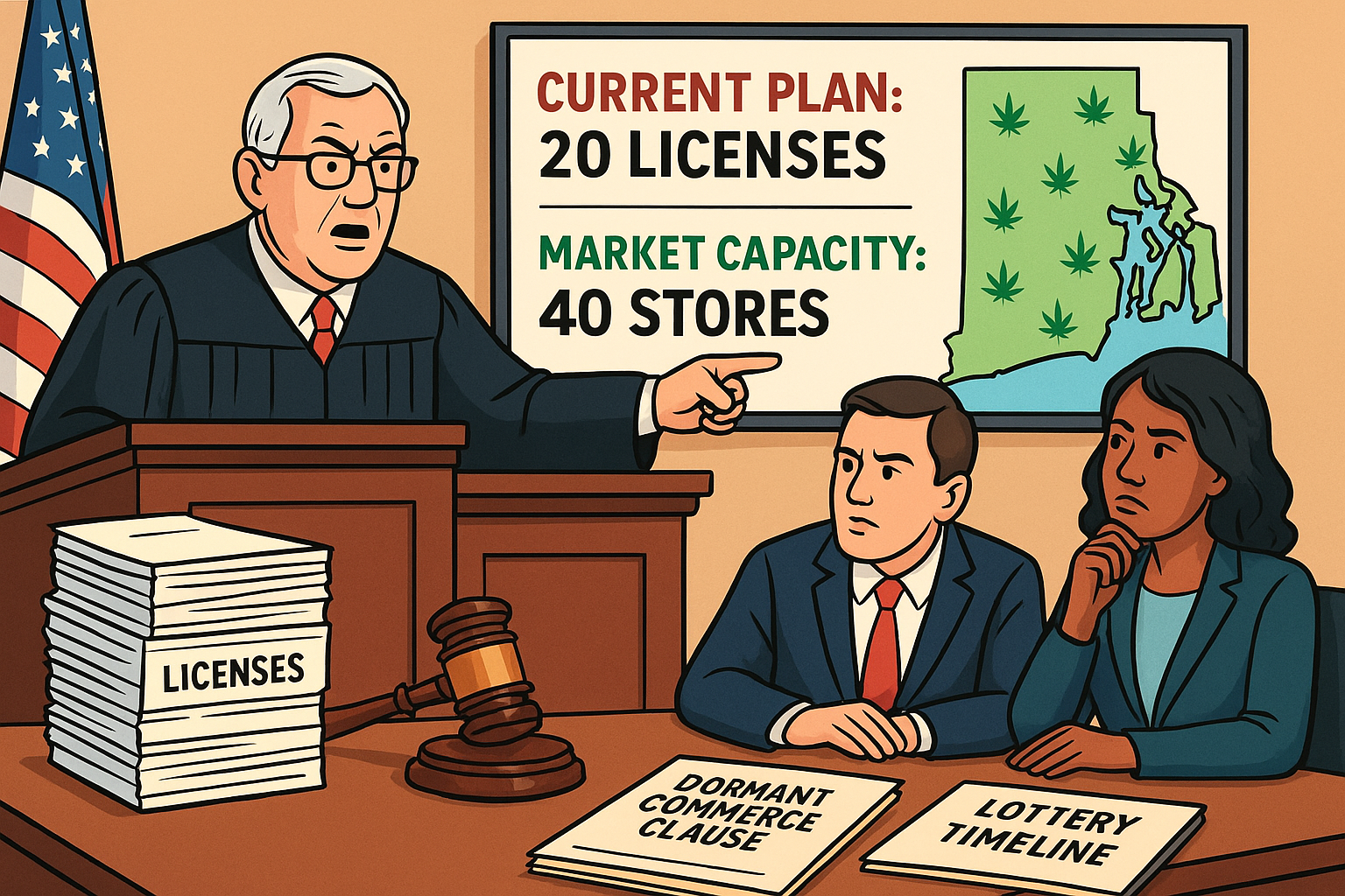 Rhode Island cannabis retail license lottery under federal constitutional review - March 2026