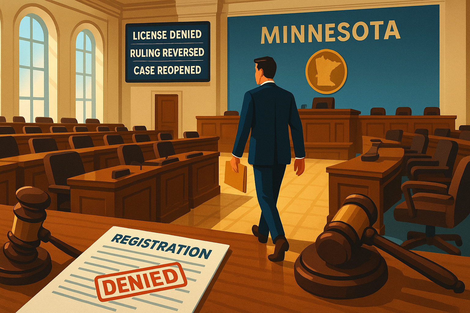 Cannabis cultivator inspecting plants inside a combined medical and adult-use grow facility, Minnesota cannabis licensing May 2026 update.