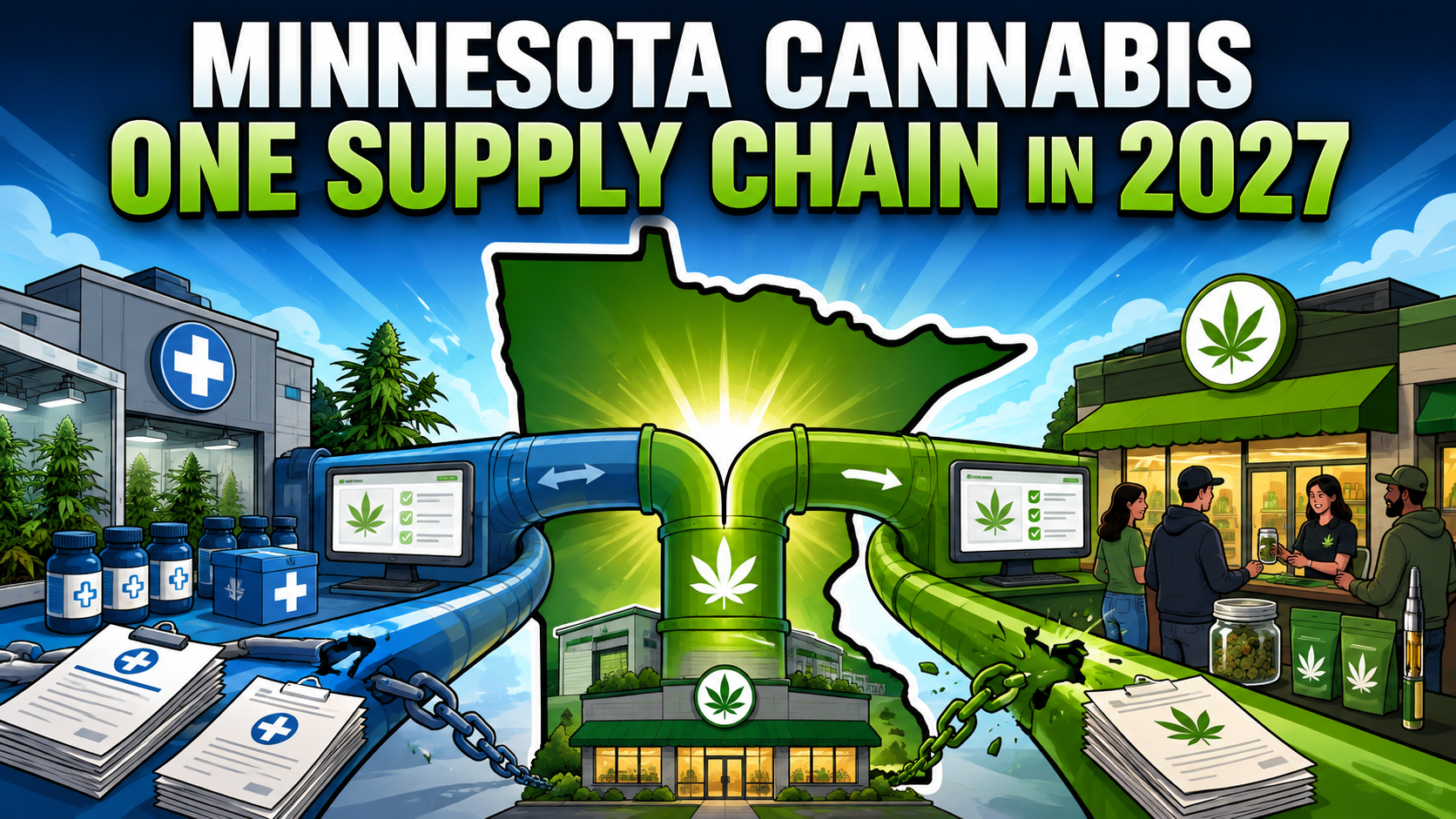 Minnesota cannabis cultivation facility with unified medical and adult-use inventory reflecting Minnesota cannabis omnibus bill 2026 changes.