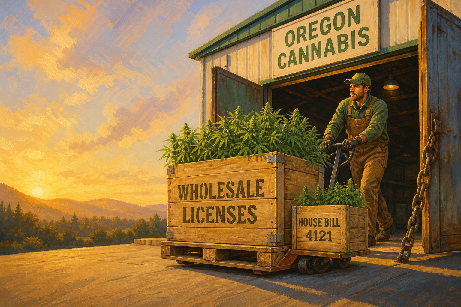 Regulator reaching for a locked licensing gate, Oregon cannabis wholesale licensing moratorium set to lift